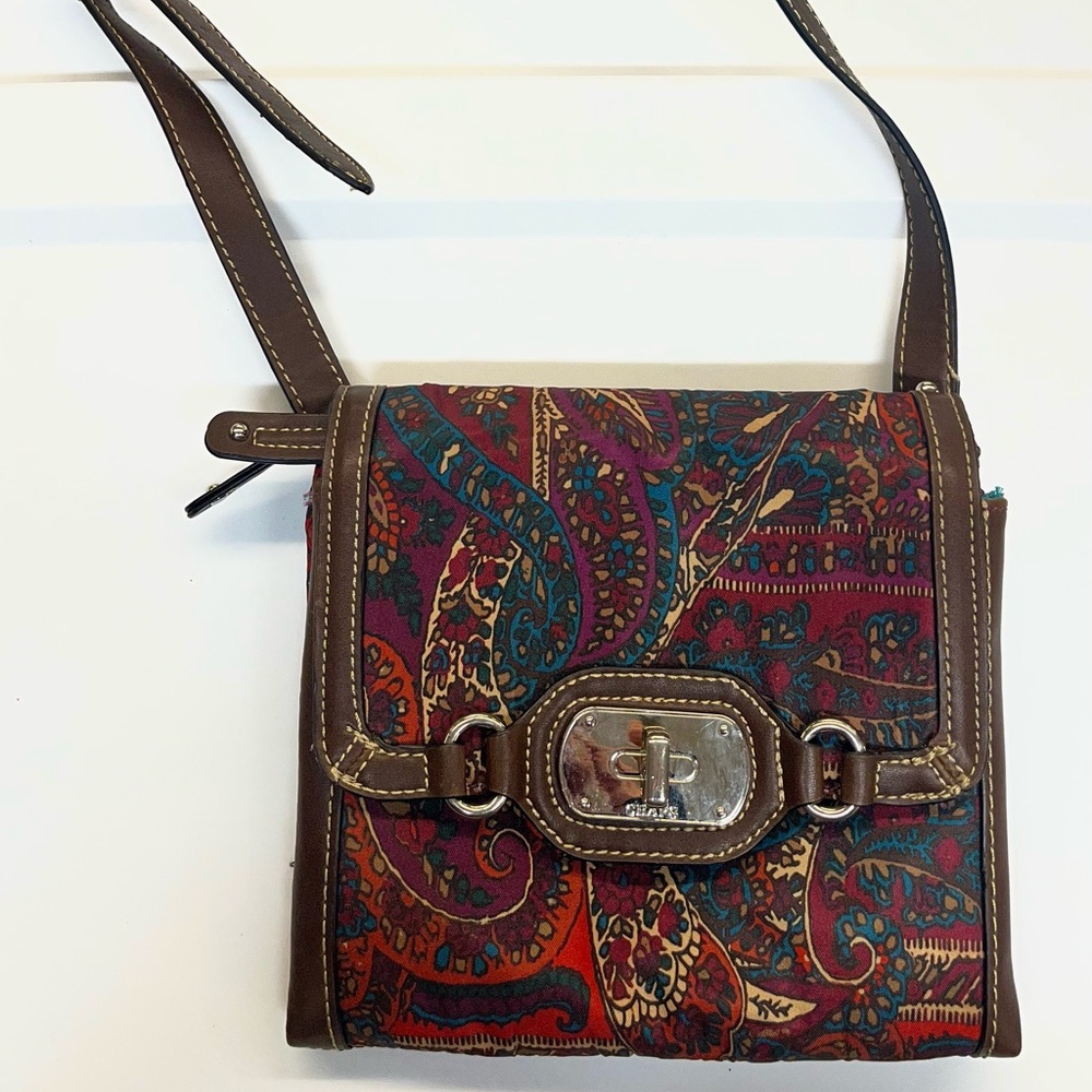 Chaps Multicolor Paisley Crossbody Bag